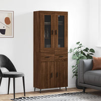 Thumbnail for Highboard Braun Eichen-Optik 69,5x34x180 cm Holzwerkstoff