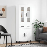Thumbnail for Highboard Weiß 69,5x34x180 cm Holzwerkstoff