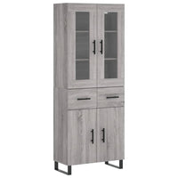 Thumbnail for Highboard Grau Sonoma 69,5x34x180 cm Holzwerkstoff