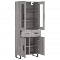 Thumbnail for Highboard Grau Sonoma 69,5x34x180 cm Holzwerkstoff