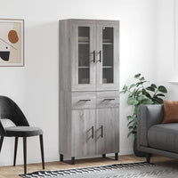 Thumbnail for Highboard Grau Sonoma 69,5x34x180 cm Holzwerkstoff