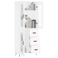 Thumbnail for Highboard Weiß 69,5x34x180 cm Holzwerkstoff