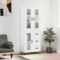 Thumbnail for Highboard Weiß 69,5x34x180 cm Holzwerkstoff