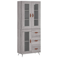Thumbnail for Highboard Grau Sonoma 69,5x34x180 cm Holzwerkstoff