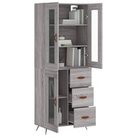 Thumbnail for Highboard Grau Sonoma 69,5x34x180 cm Holzwerkstoff