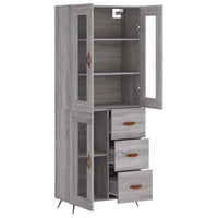 Thumbnail for Highboard Grau Sonoma 69,5x34x180 cm Holzwerkstoff
