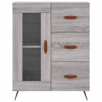 Thumbnail for Highboard Grau Sonoma 69,5x34x180 cm Holzwerkstoff