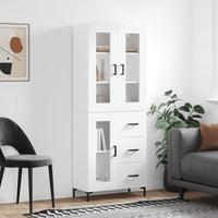 Thumbnail for Highboard Weiß 69,5x34x180 cm Holzwerkstoff