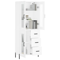 Thumbnail for Highboard Weiß 69,5x34x180 cm Holzwerkstoff