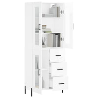 Thumbnail for Highboard Hochglanz-Weiß 69,5x34x180 cm Holzwerkstoff