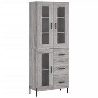 Thumbnail for Highboard Grau Sonoma 69,5x34x180 cm Holzwerkstoff