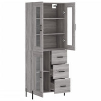 Thumbnail for Highboard Grau Sonoma 69,5x34x180 cm Holzwerkstoff