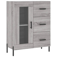 Thumbnail for Highboard Grau Sonoma 69,5x34x180 cm Holzwerkstoff