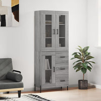 Thumbnail for Highboard Grau Sonoma 69,5x34x180 cm Holzwerkstoff