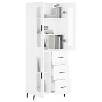 Thumbnail for Highboard Weiß 69,5x34x180 cm Holzwerkstoff