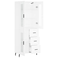 Thumbnail for Highboard Weiß 69,5x34x180 cm Holzwerkstoff