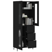 Thumbnail for Highboard Schwarz 69,5x34x180 cm Holzwerkstoff