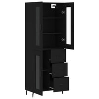 Thumbnail for Highboard Schwarz 69,5x34x180 cm Holzwerkstoff
