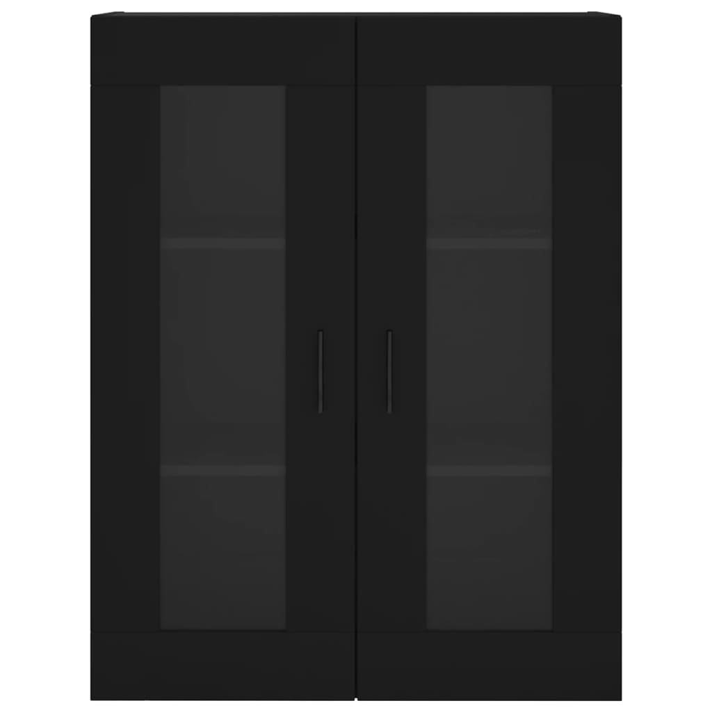 Highboard Schwarz 69,5x34x180 cm Holzwerkstoff