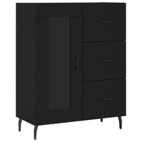 Thumbnail for Highboard Schwarz 69,5x34x180 cm Holzwerkstoff