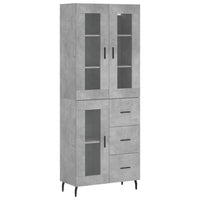 Thumbnail for Highboard Betongrau 69,5x34x180 cm Holzwerkstoff