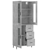 Thumbnail for Highboard Betongrau 69,5x34x180 cm Holzwerkstoff