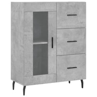 Thumbnail for Highboard Betongrau 69,5x34x180 cm Holzwerkstoff