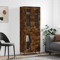 Thumbnail for Highboard Räuchereiche 69,5x34x180 cm Holzwerkstoff