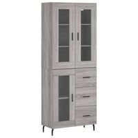 Thumbnail for Highboard Grau Sonoma 69,5x34x180 cm Holzwerkstoff
