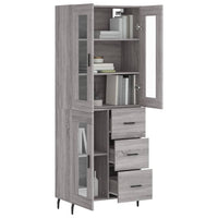 Thumbnail for Highboard Grau Sonoma 69,5x34x180 cm Holzwerkstoff