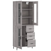Thumbnail for Highboard Grau Sonoma 69,5x34x180 cm Holzwerkstoff