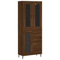 Thumbnail for Highboard Braun Eichen-Optik 69,5x34x180 cm Holzwerkstoff