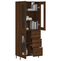 Thumbnail for Highboard Braun Eichen-Optik 69,5x34x180 cm Holzwerkstoff