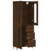 Thumbnail for Highboard Braun Eichen-Optik 69,5x34x180 cm Holzwerkstoff
