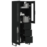 Thumbnail for Highboard Schwarz 69,5x34x180 cm Holzwerkstoff