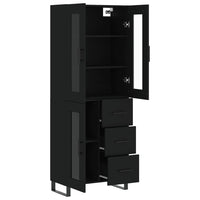 Thumbnail for Highboard Schwarz 69,5x34x180 cm Holzwerkstoff