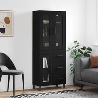 Thumbnail for Highboard Schwarz 69,5x34x180 cm Holzwerkstoff