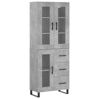 Thumbnail for Highboard Betongrau 69,5x34x180 cm Holzwerkstoff