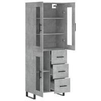 Thumbnail for Highboard Betongrau 69,5x34x180 cm Holzwerkstoff