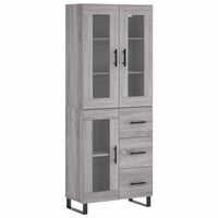 Thumbnail for Highboard Grau Sonoma 69,5x34x180 cm Holzwerkstoff