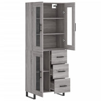 Thumbnail for Highboard Grau Sonoma 69,5x34x180 cm Holzwerkstoff