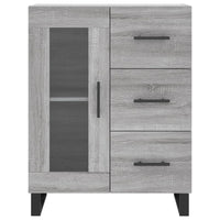 Thumbnail for Highboard Grau Sonoma 69,5x34x180 cm Holzwerkstoff