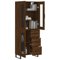 Thumbnail for Highboard Braun Eichen-Optik 69,5x34x180 cm Holzwerkstoff
