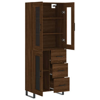 Thumbnail for Highboard Braun Eichen-Optik 69,5x34x180 cm Holzwerkstoff