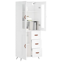 Thumbnail for Highboard Weiß 69,5x34x180 cm Holzwerkstoff