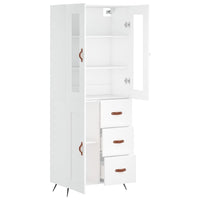 Thumbnail for Highboard Weiß 69,5x34x180 cm Holzwerkstoff