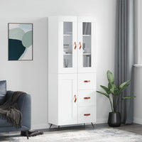 Thumbnail for Highboard Weiß 69,5x34x180 cm Holzwerkstoff