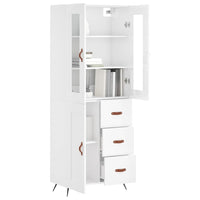 Thumbnail for Highboard Hochglanz-Weiß 69,5x34x180 cm Holzwerkstoff