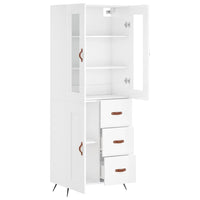 Thumbnail for Highboard Hochglanz-Weiß 69,5x34x180 cm Holzwerkstoff