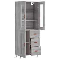 Thumbnail for Highboard Grau Sonoma 69,5x34x180 cm Holzwerkstoff